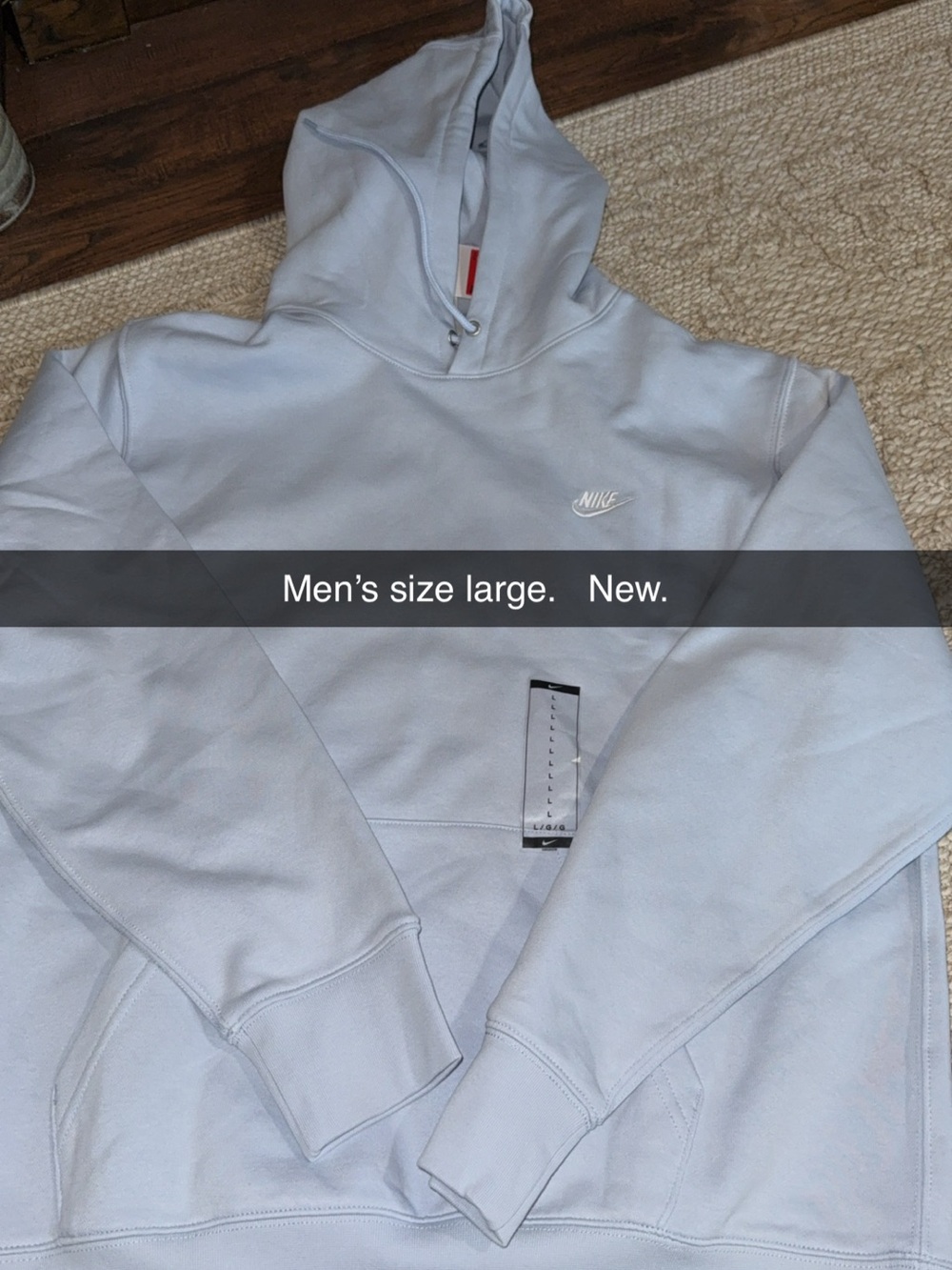 Nike Men’s Light Blueish Grey Pullover Hoodie
